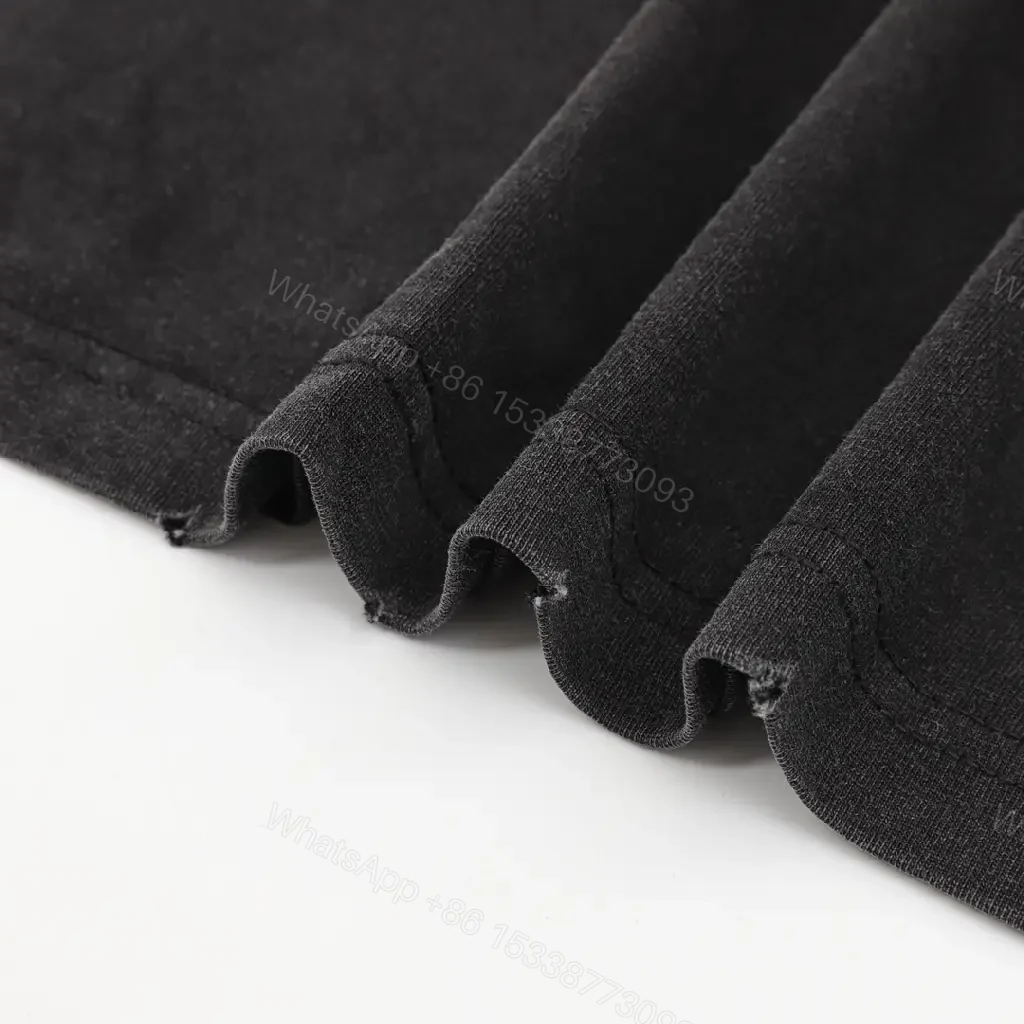 View 5 of Black Cotton Relaxed Crew Tee with White Graphic PRADA Accent