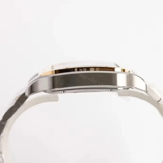 View 7 of Cartier super clone Santos White Dial Two-Tone Bracelet Premium 40MM RG-CARTIER-SANTOS-WHT-TT-BRC-40
