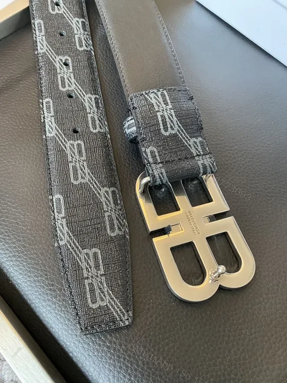 View 5 of Black Leather Belt with Double-B Buckle â€“ Premium Designer-Inspired Accessory