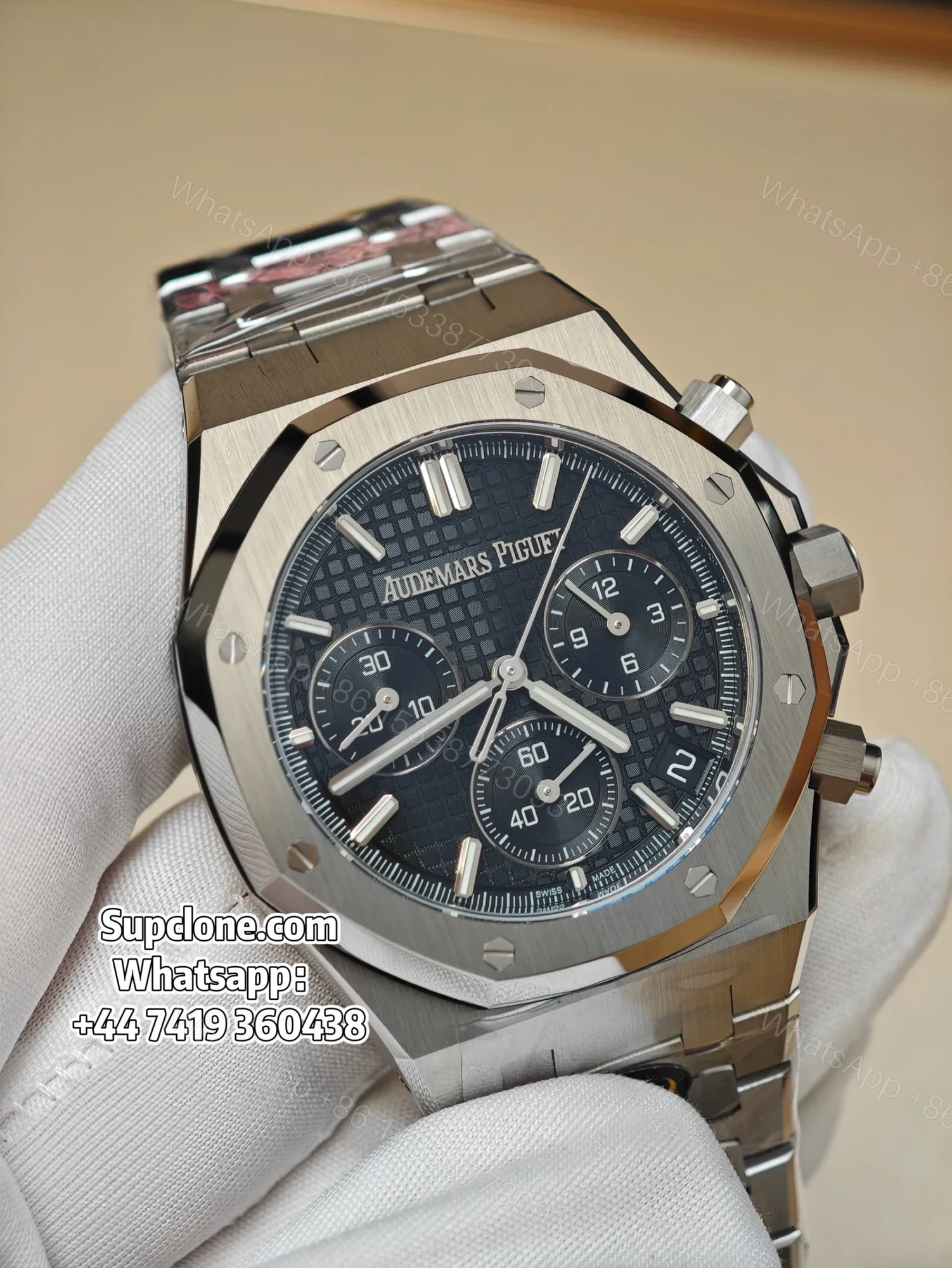 View 5 of Audemars Piguet Super Clone Royal Oak Black Dial 26240 Chronograph 41mm
