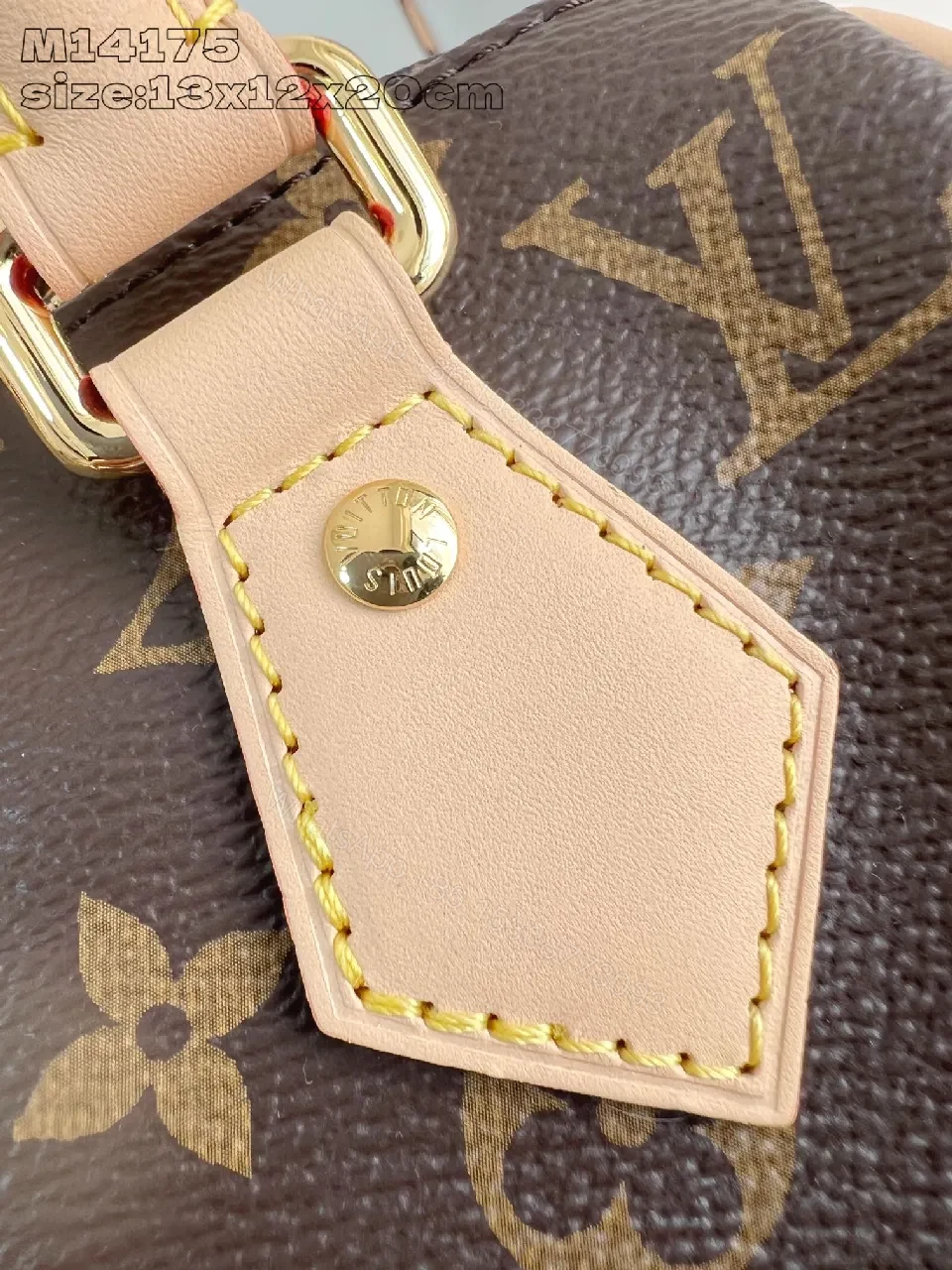 View 2 of Vibrant Florals Monogram Luxury Handbag with Gold Hardware