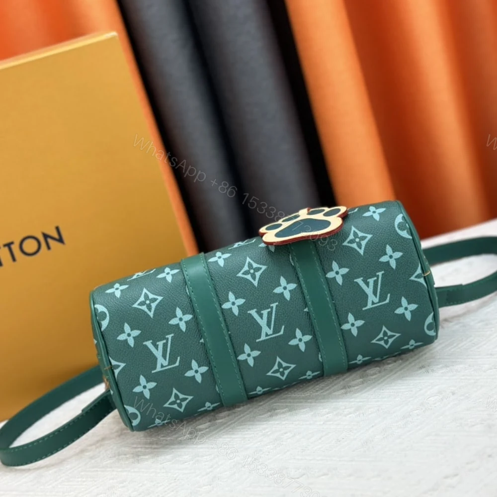 View 5 of Louis Vuitton Keepall Bandoulière 25 Monogram Green 25Cm