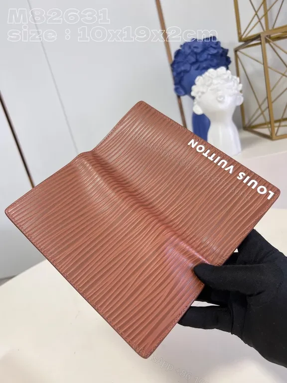 View 5 of Tactile Epi Wallet - Cognac Leather, Designer-Style Card Organizer