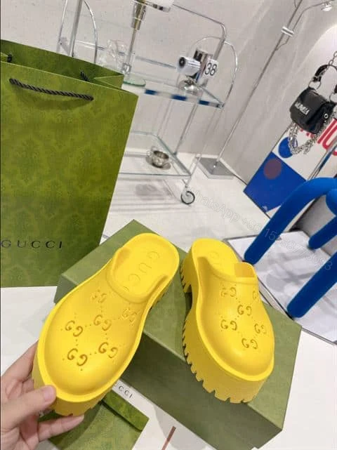 View 4 of GUCCI WONMEN’S PLATFORM PERFORATED G SANDAL – SDG012