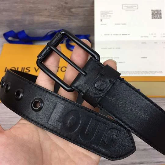View 5 of LOUIS VUITTON DARK INFINITY LEATHER VOYAGER 35MM BELT – B157
