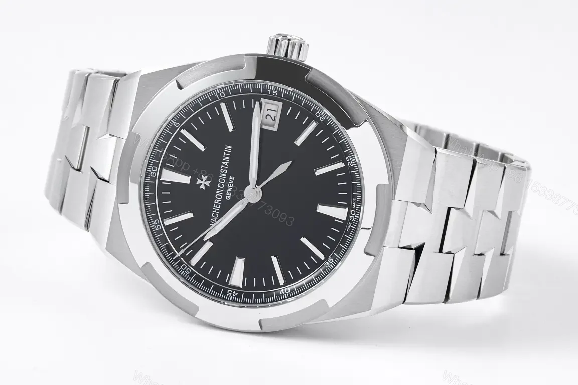 View 7 of JJ Factory Vacheron Constantin Overseas 4500V Series Stainless Steel Watch – Black Dial, 41mm, Automatic Movement, Date Display, Steel Bracelet or Rubber Strap Options