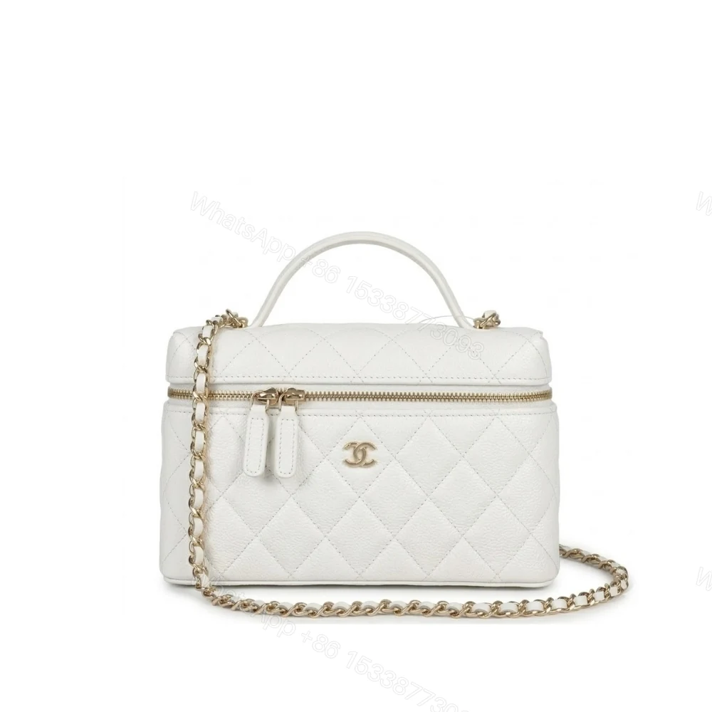 Chanel Classic Vanity With Chain Gold Hardware White 19Cm — view 1