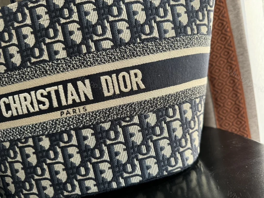 View 5 of Navy-Beige Dior Monogram Tote Set: Everyday Organization
