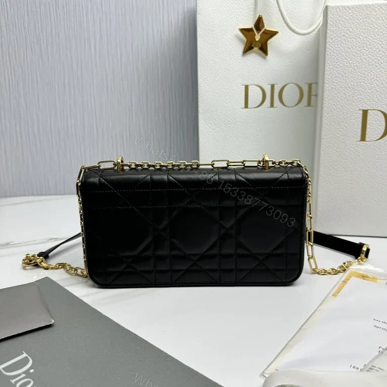 View 8 of Quilted MinaudiÃ ̈re: Black Leather, Dior Charm Luxury Bag