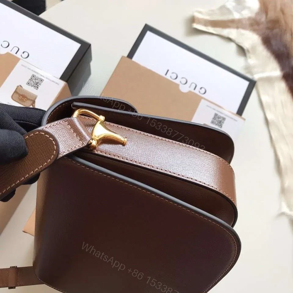 View 6 of Gucci 1955 Horsebit Replica Bag 11 Women’s Brown Smooth Leather 25cm