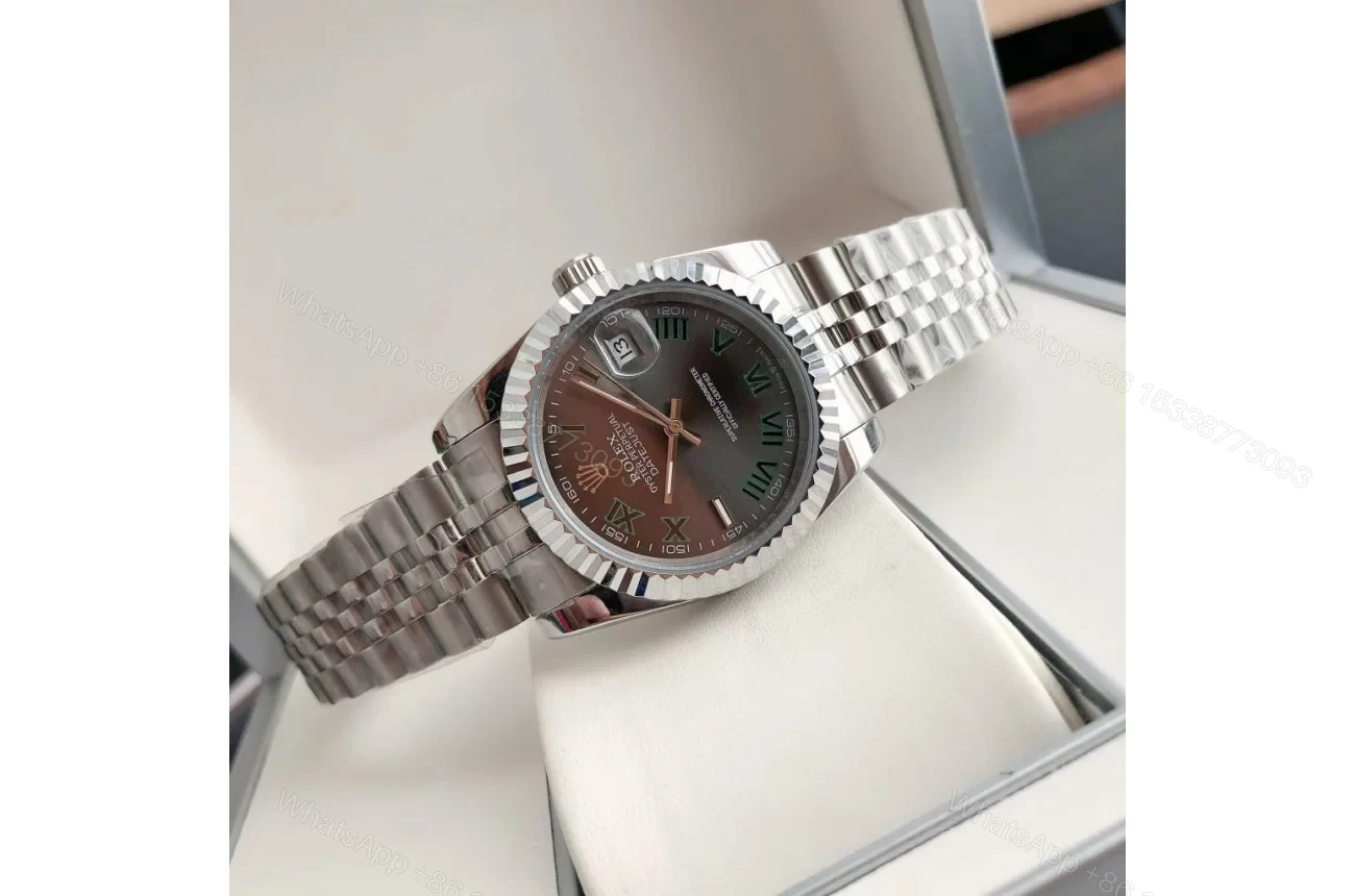 View 7 of Replica Rolex Datejust SS/SS Jub Grey/Rmn 36/28 mm
