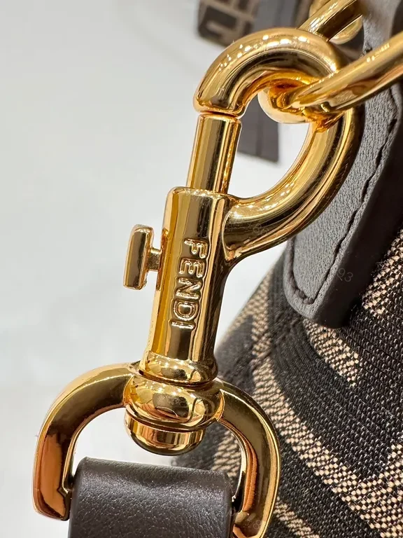 View 5 of Black Monogram Crossbody: Lux Leather-Trim, Gold Hardware, Everyday