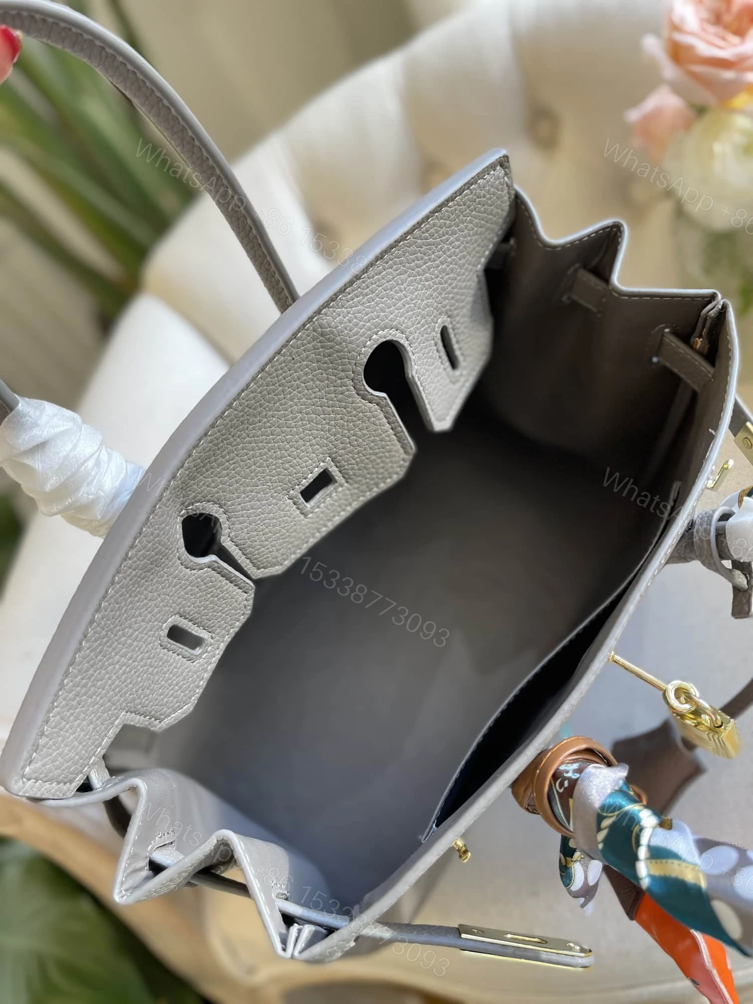 View 2 of HERMES BIRKIN 35 TOGO GOLD HARDWARE GREY 35CM