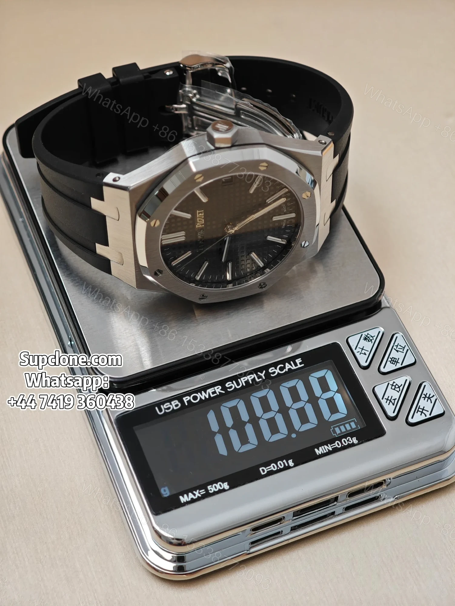 View 11 of Audemars Piguet Super Clone Royal Oak 15510 Green Dial Black Rubber Strap