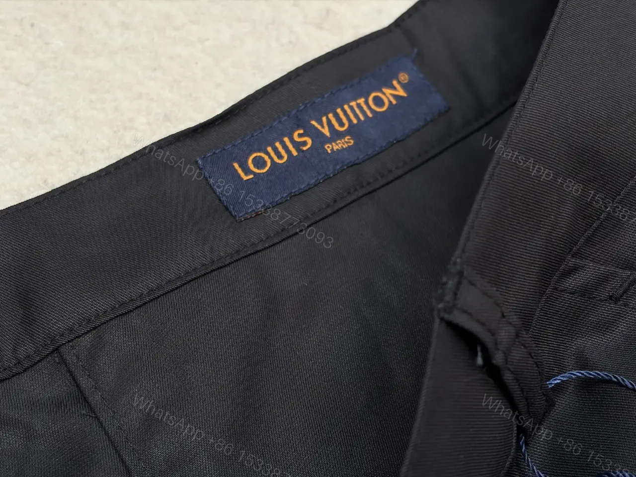 View 9 of Black Nylon Cargo Shorts Louis Vuitton Style Utility Pockets Shortage Key Feature