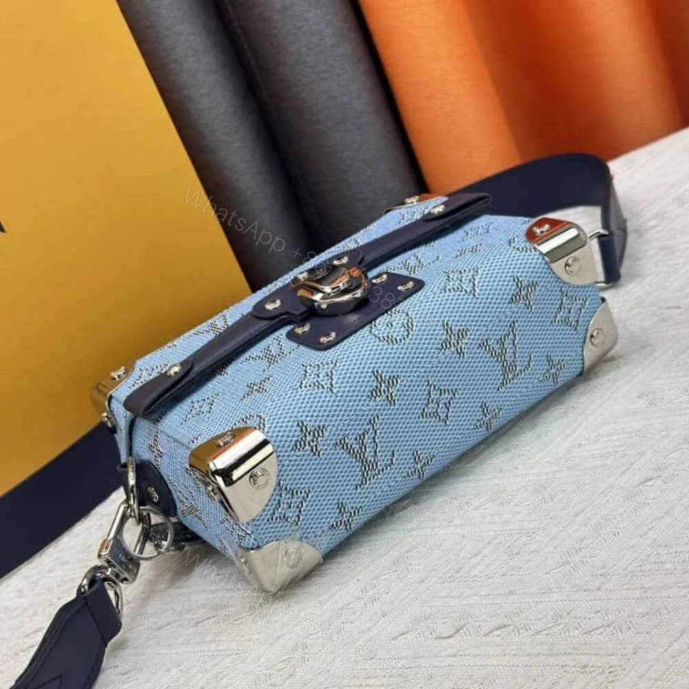 View 6 of Louis Vuitton Soul Trunk Box Bag Blue 19Cm M15035