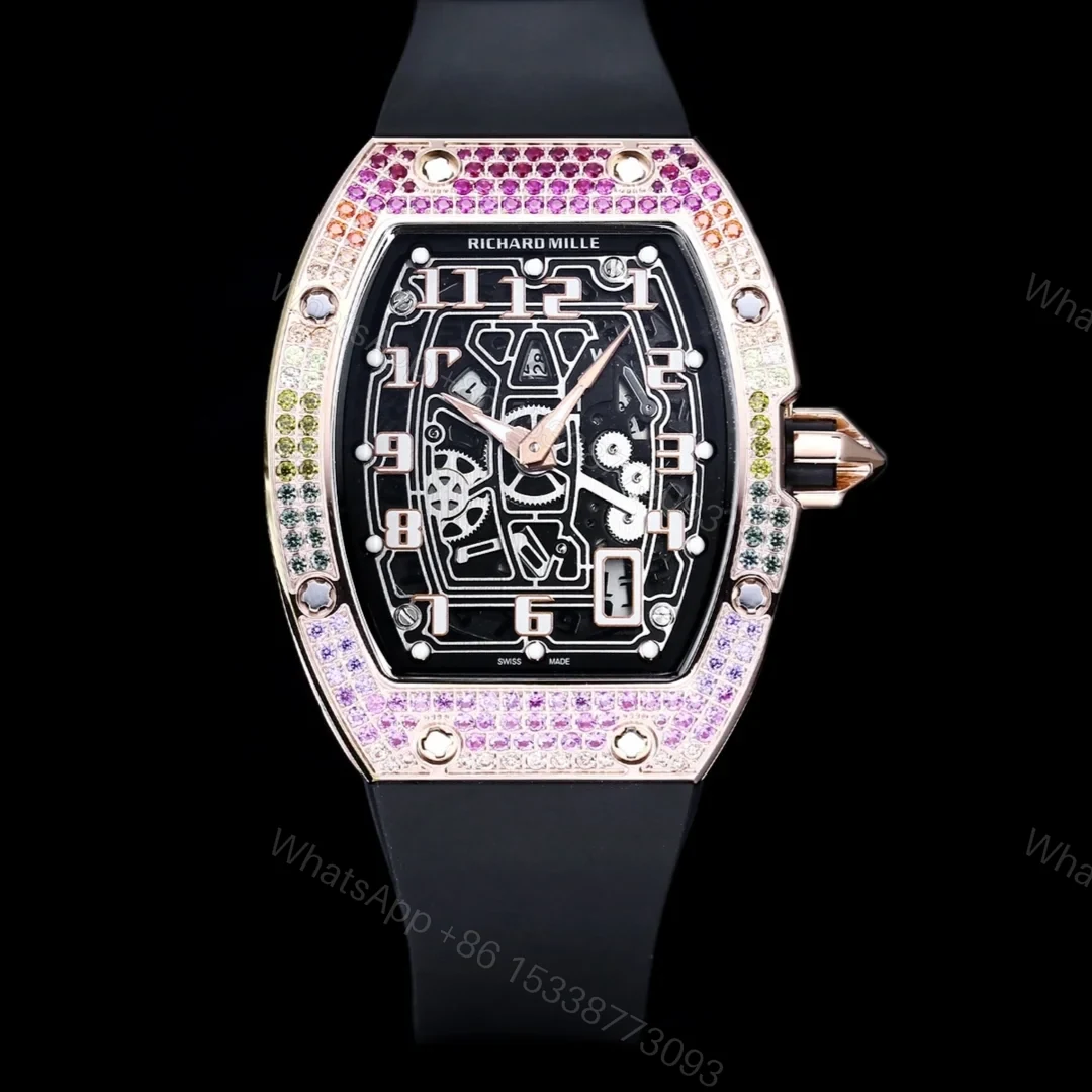 Richard Mille RM67-01 Automatic Ultra Thin Skeleton Watch 38/48MM Barrel Case Digital Hour Markers Premium Edition RM-RM67-01-ULTRA-SKL-38 — view 1