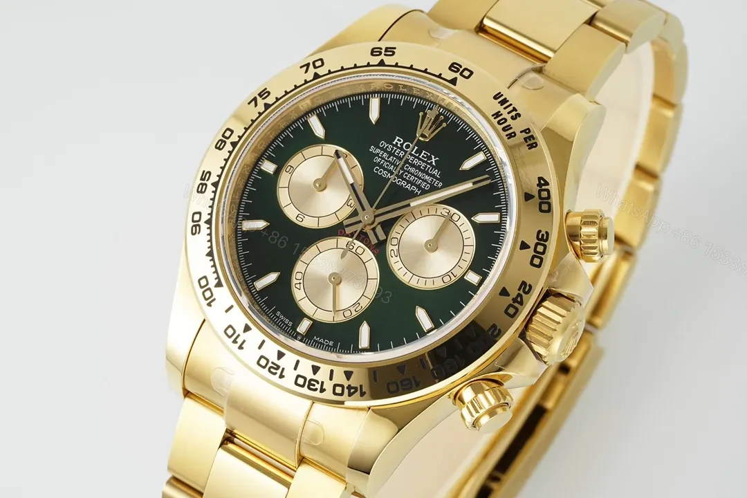 View 3 of GS Factory Clean Factory APS Daytona Gold Green Dial Watch