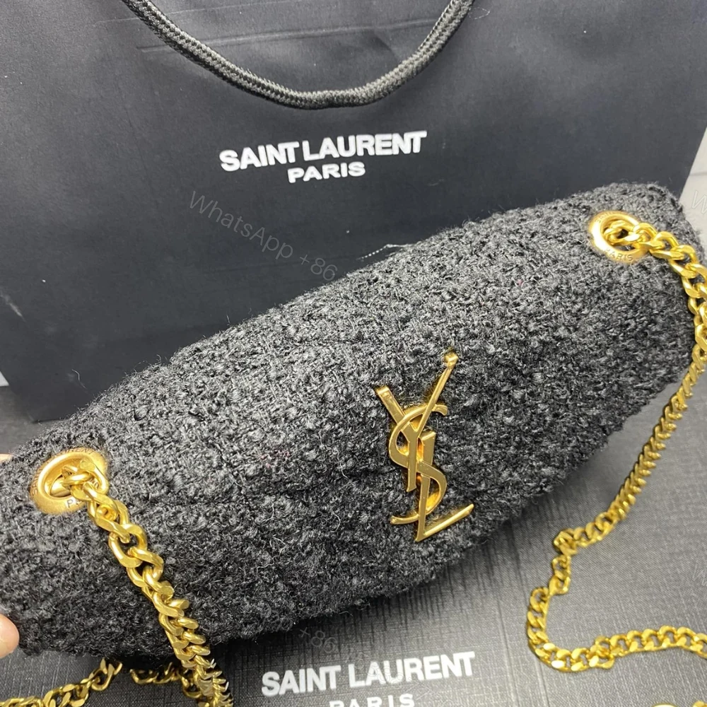 View 3 of Saint Laurent Small Loulou Boucle Bag Black 23Cm