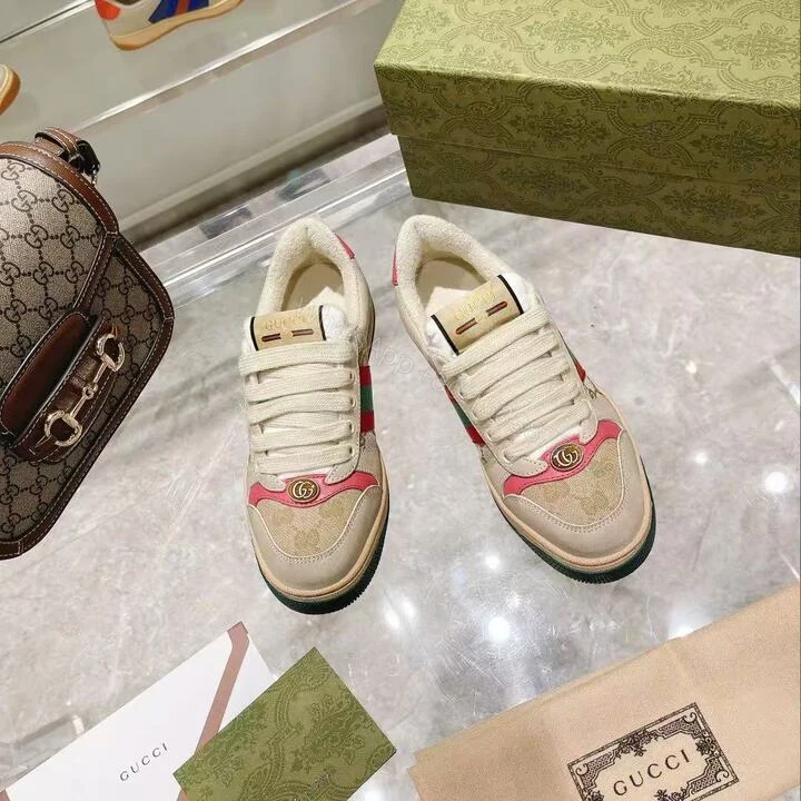 View 8 of Gucci GG Screener Distressed GG Canvas Pink