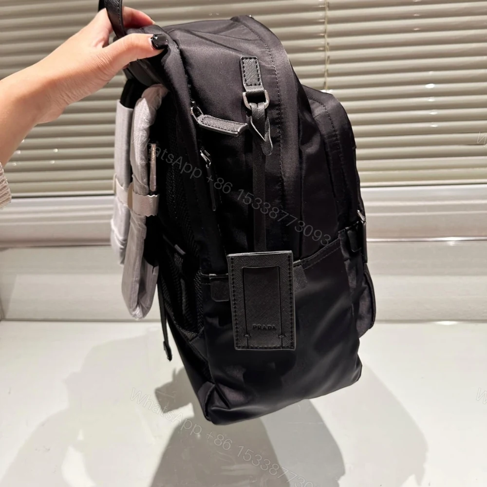 View 4 of Prada Re Nylon And Saffiano Backpack Black 43Cm