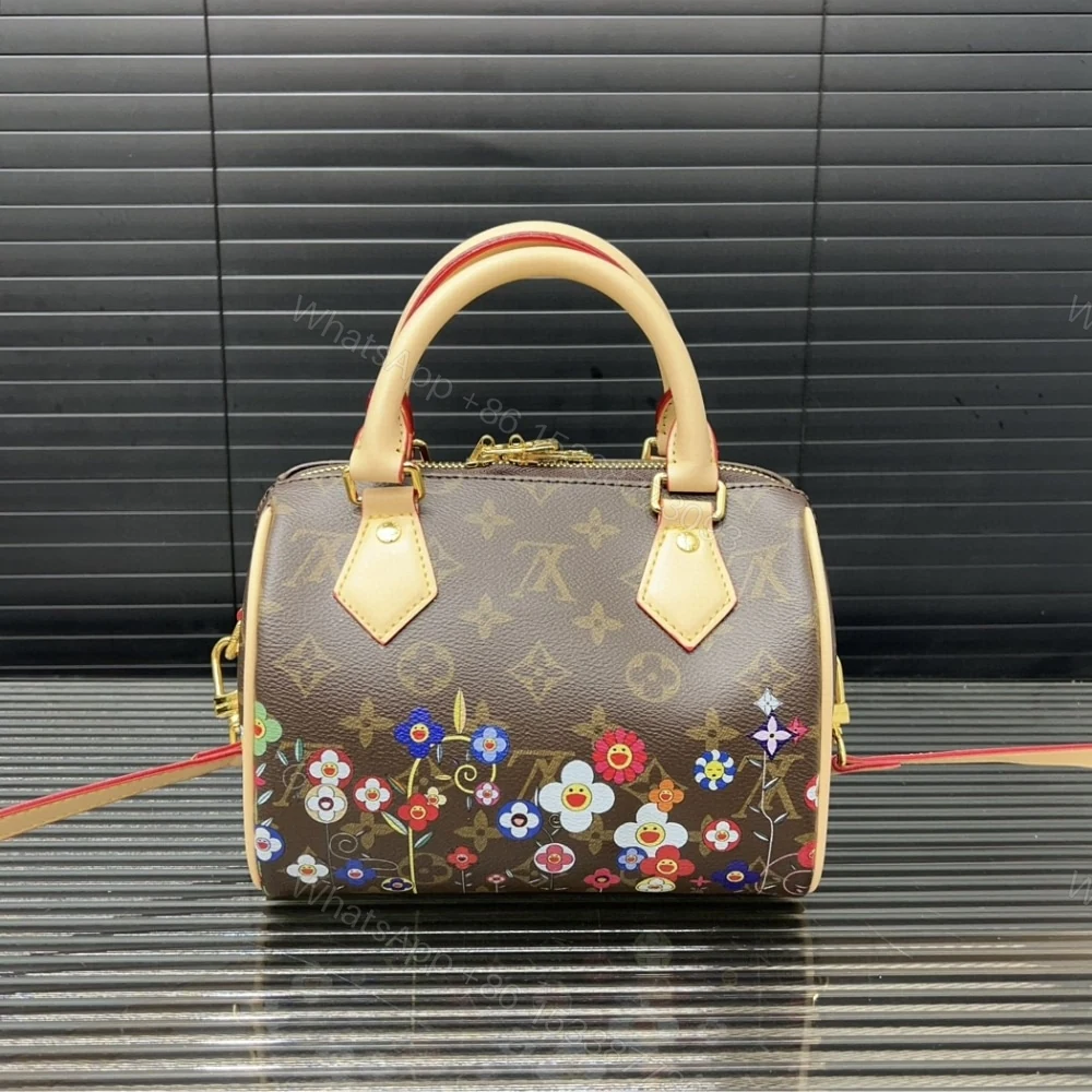 View 3 of Louis Vuitton X Takashi Murakami Speedy Bandoulière Brown 20Cm