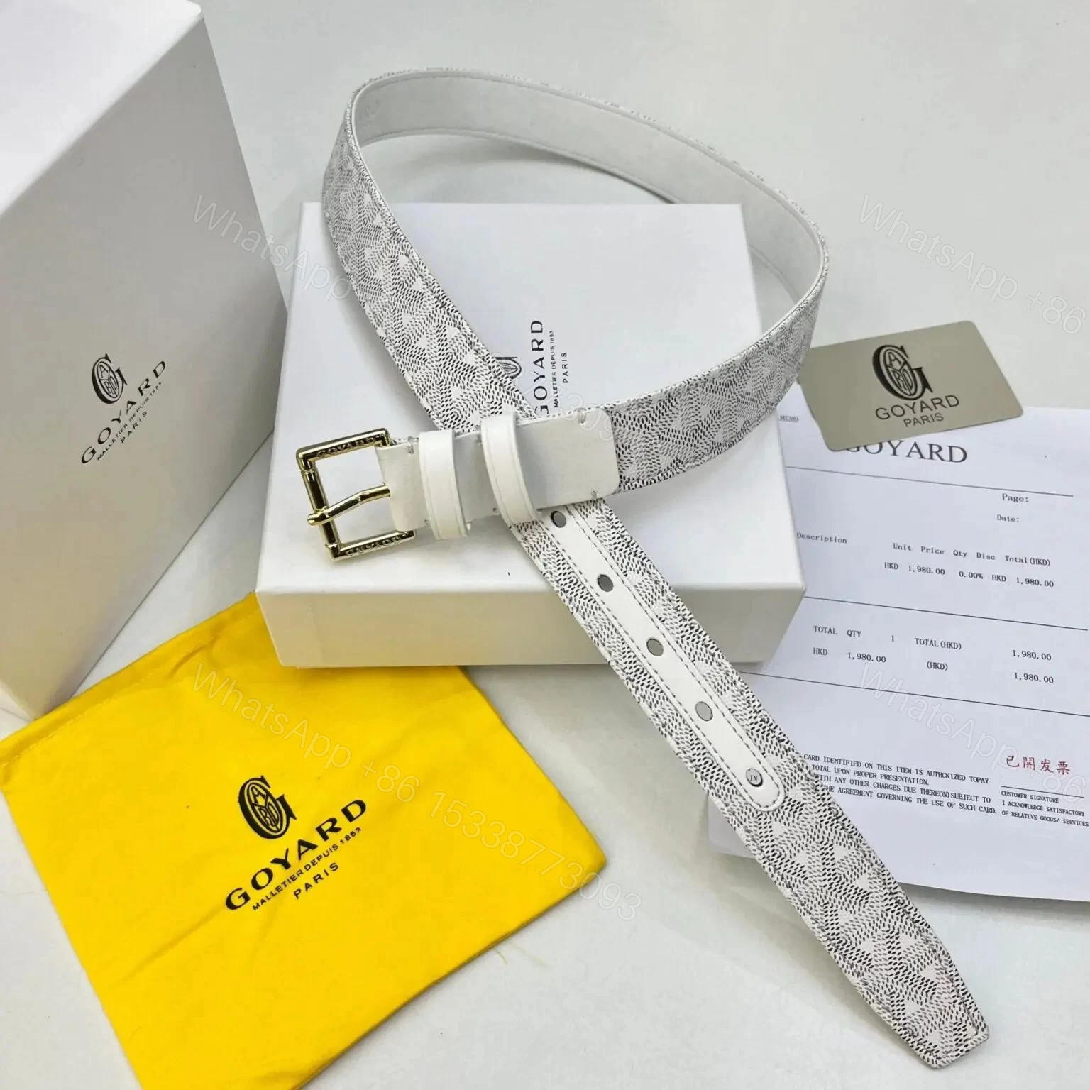 View 2 of FIRST COPY Goyard Monogram Women's Belt