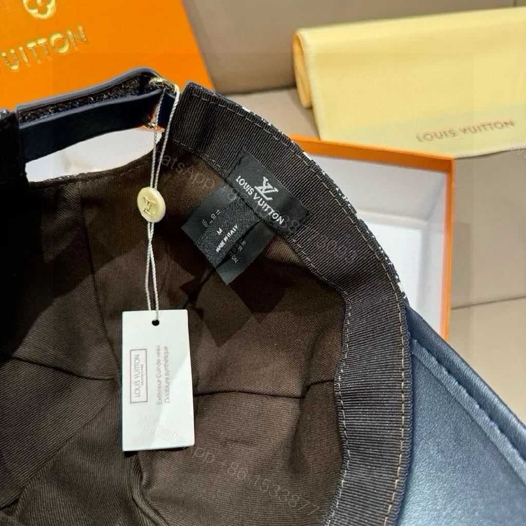 View 6 of Monogram Cap with Leather Peak – Bold Textured Luxury Cap