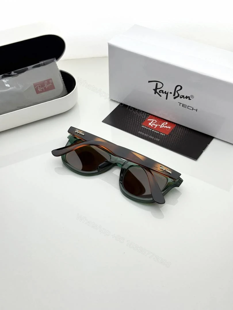View 4 of First Copy RayBan 2140 Tiger Green Brown Sunglasses