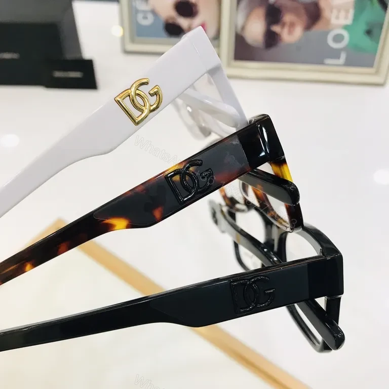 View 5 of White Gloss Rectangular Frames â€” Designer Dolce & Gabbana Luxury Eyewear