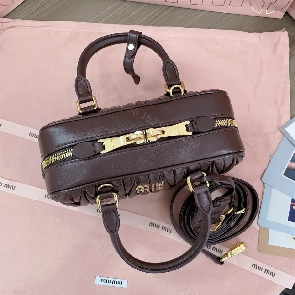 View 3 of Chic Quilted Leather Satchel with Gold Hardware