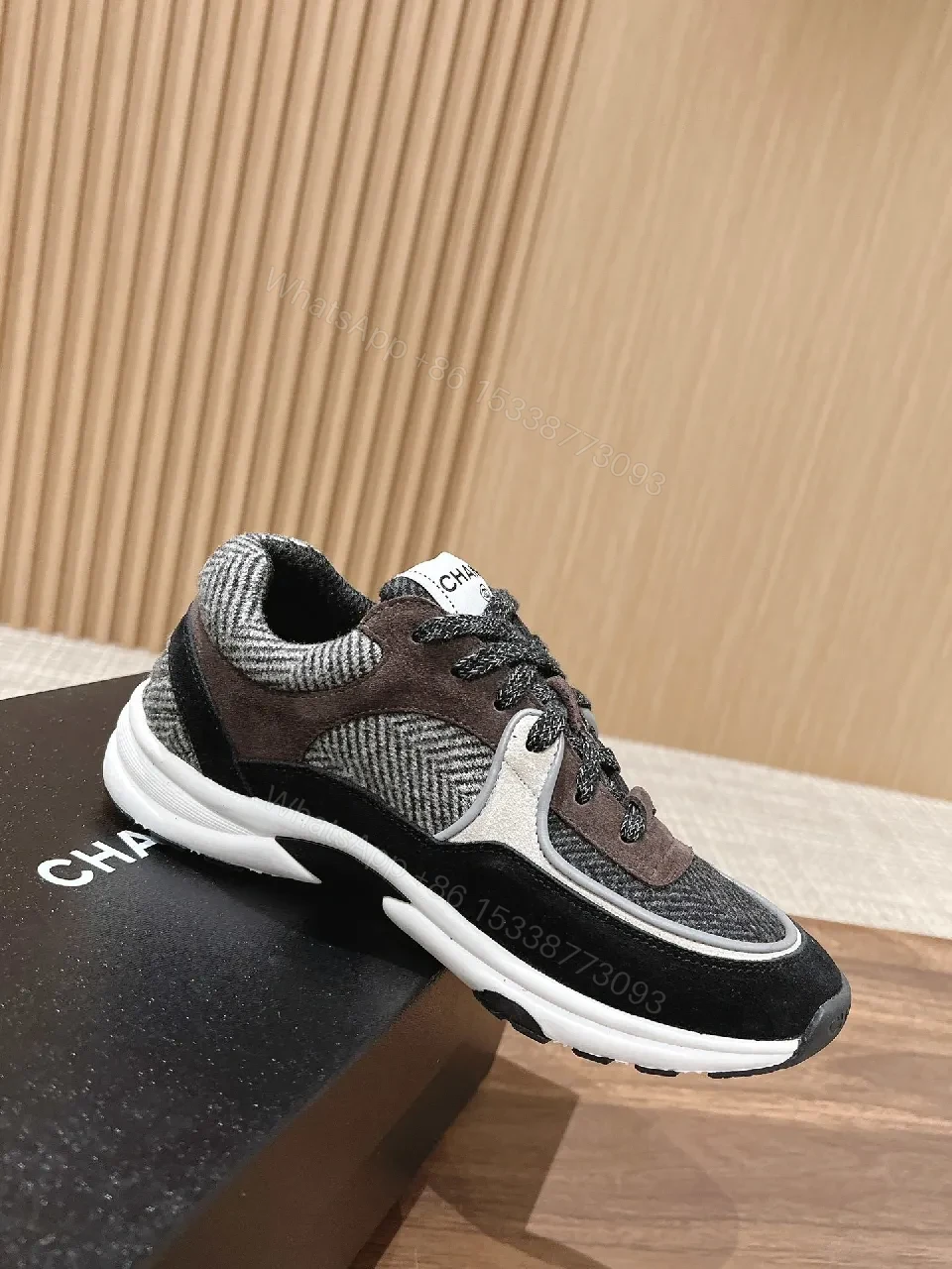 View 2 of Charcoal Textile Knit Sneaker: Luxe Casual Comfort