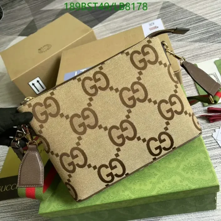 View 2 of Gucci Beige Replica Jumbo GG Messenger Bag – Inspired 1:1 Luxury