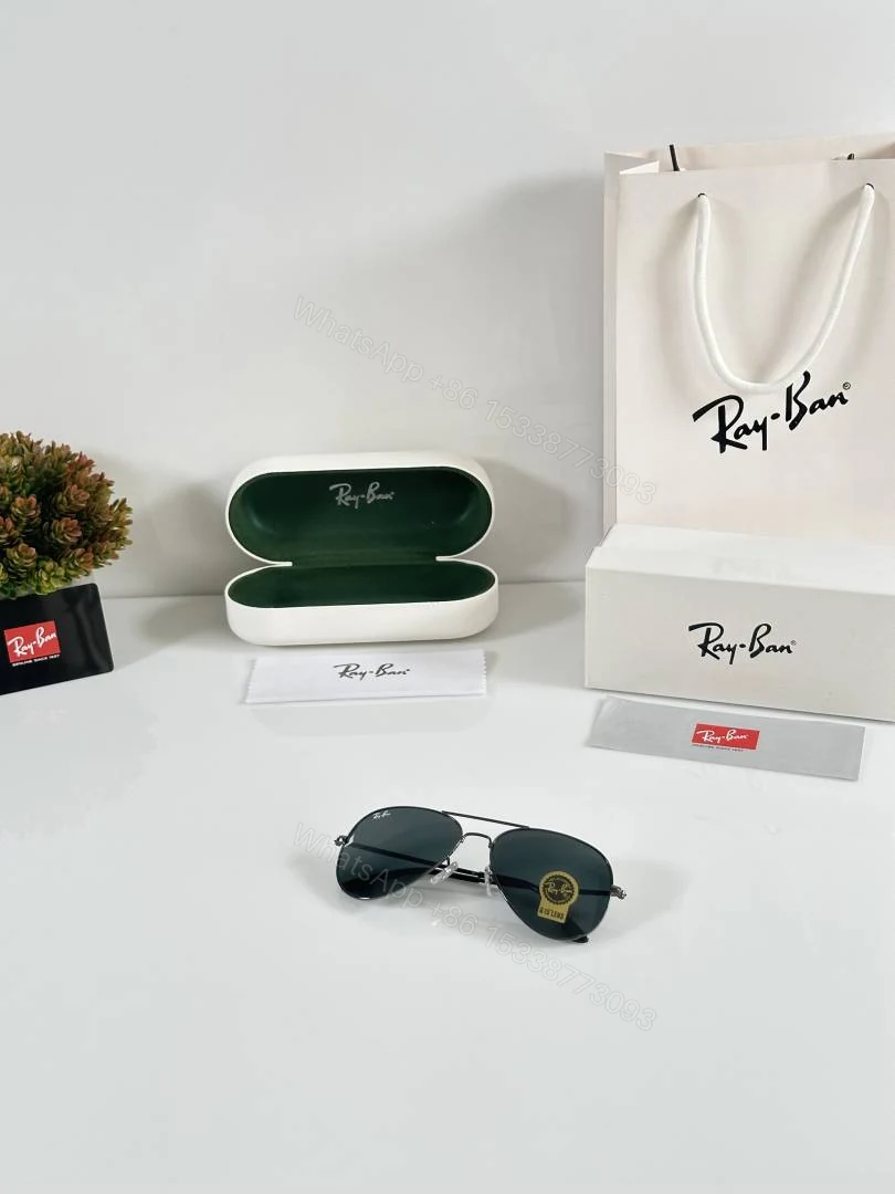 View 4 of First Copy Rayban Aviator 3026 Gun Black