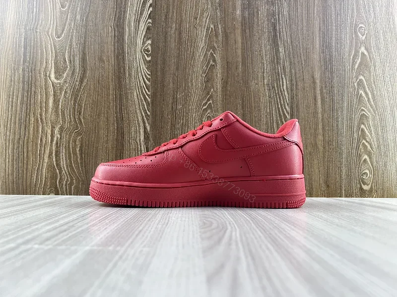 View 6 of Premium Red Leather Sneaker: Bold Minimalist High-Tops