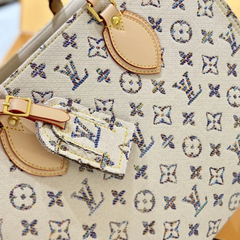 View 6 of Louis Vuitton Onthego MM Multicolor Beige 35Cm M24708