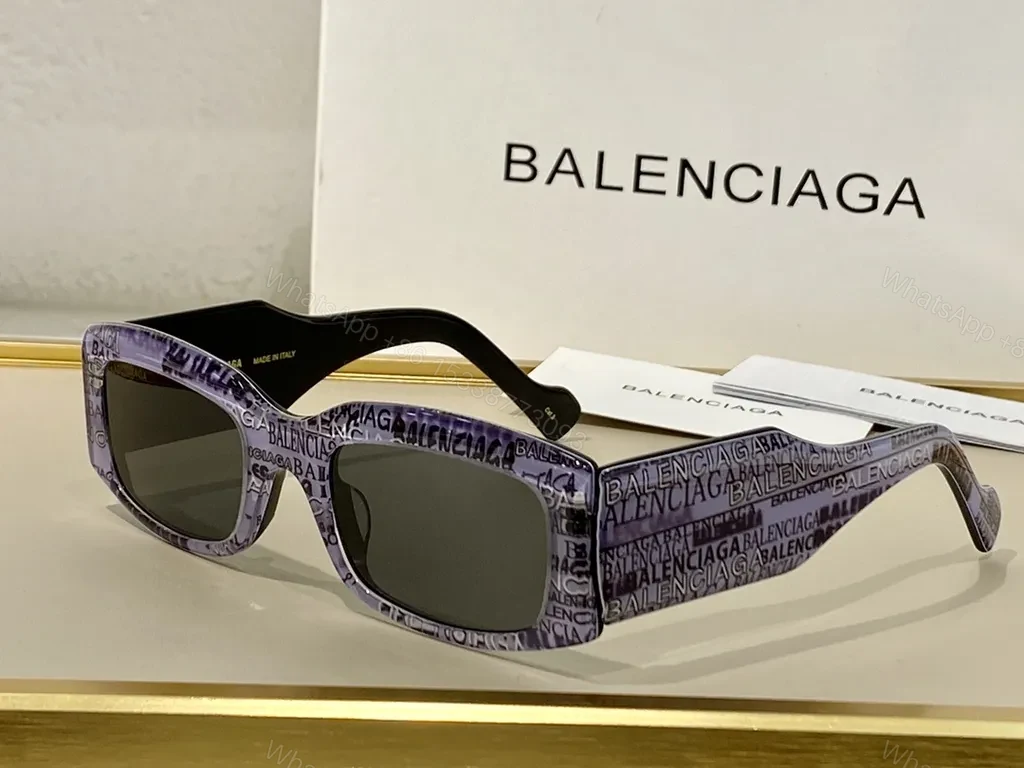 View 5 of Bold White Balenciaga Sunglasses: Statement Shield Frames