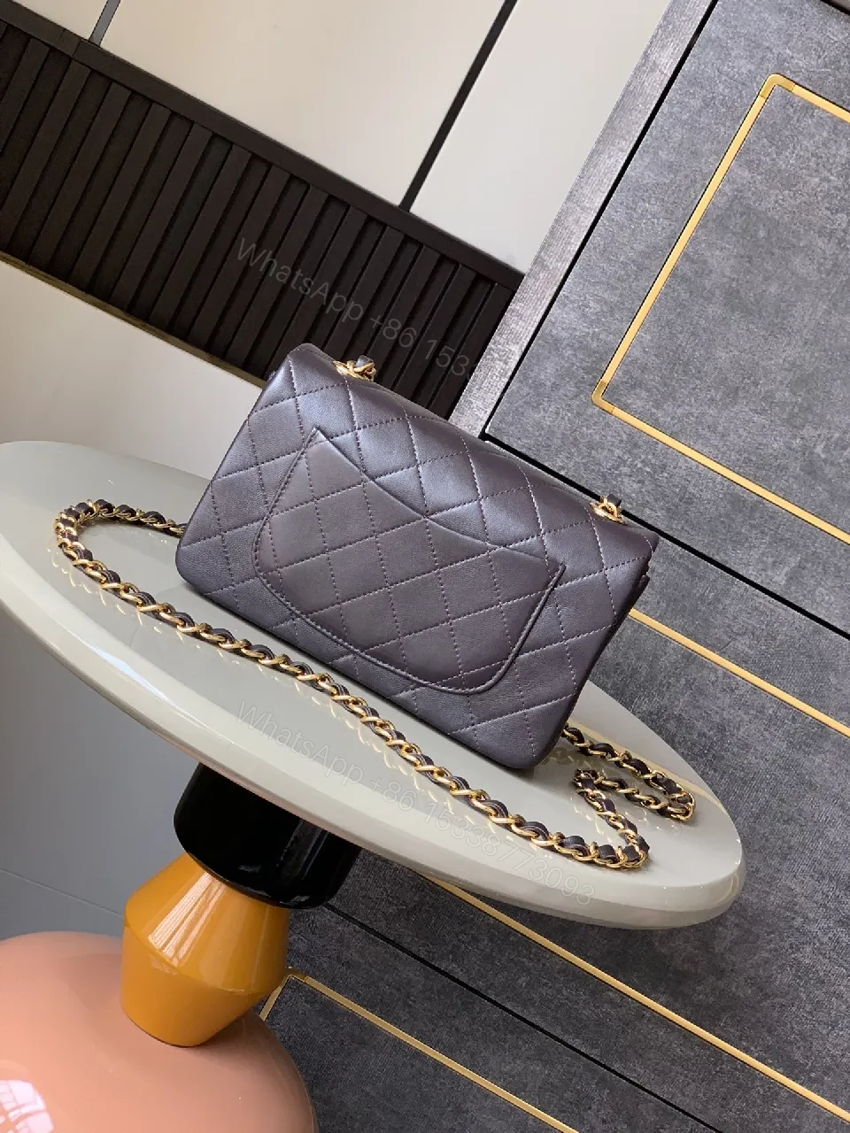 View 7 of Quilted Gold-Hardware Crossbody Bag: Day-to-Night Style