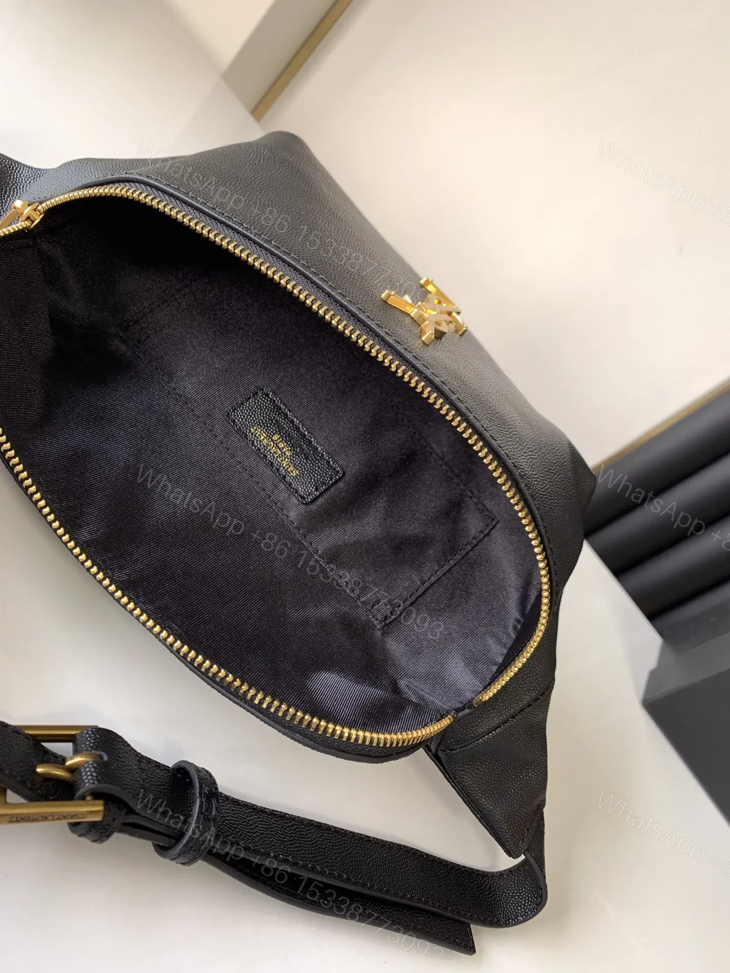 View 7 of Saint Laurent Monogram Logo Fanny Pack/Belt Bag