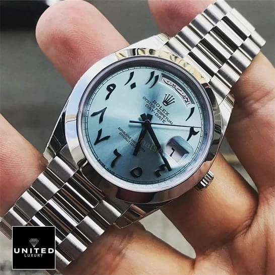 View 3 of Rolex Day-Date Arabic Dial 228206 Replica