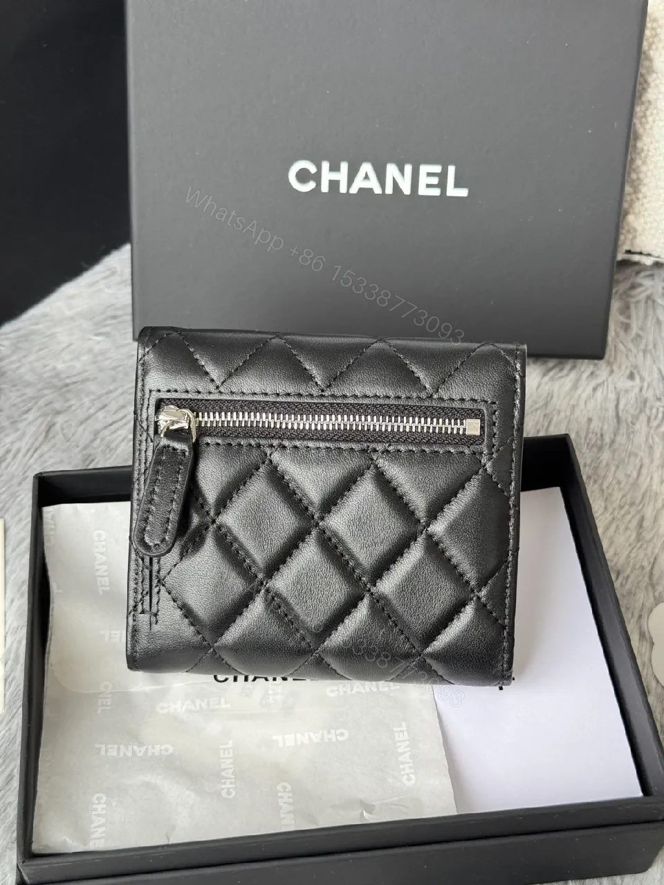 View 3 of Quilted Leather Wallet—Compact Luxury, Everyday Practicality