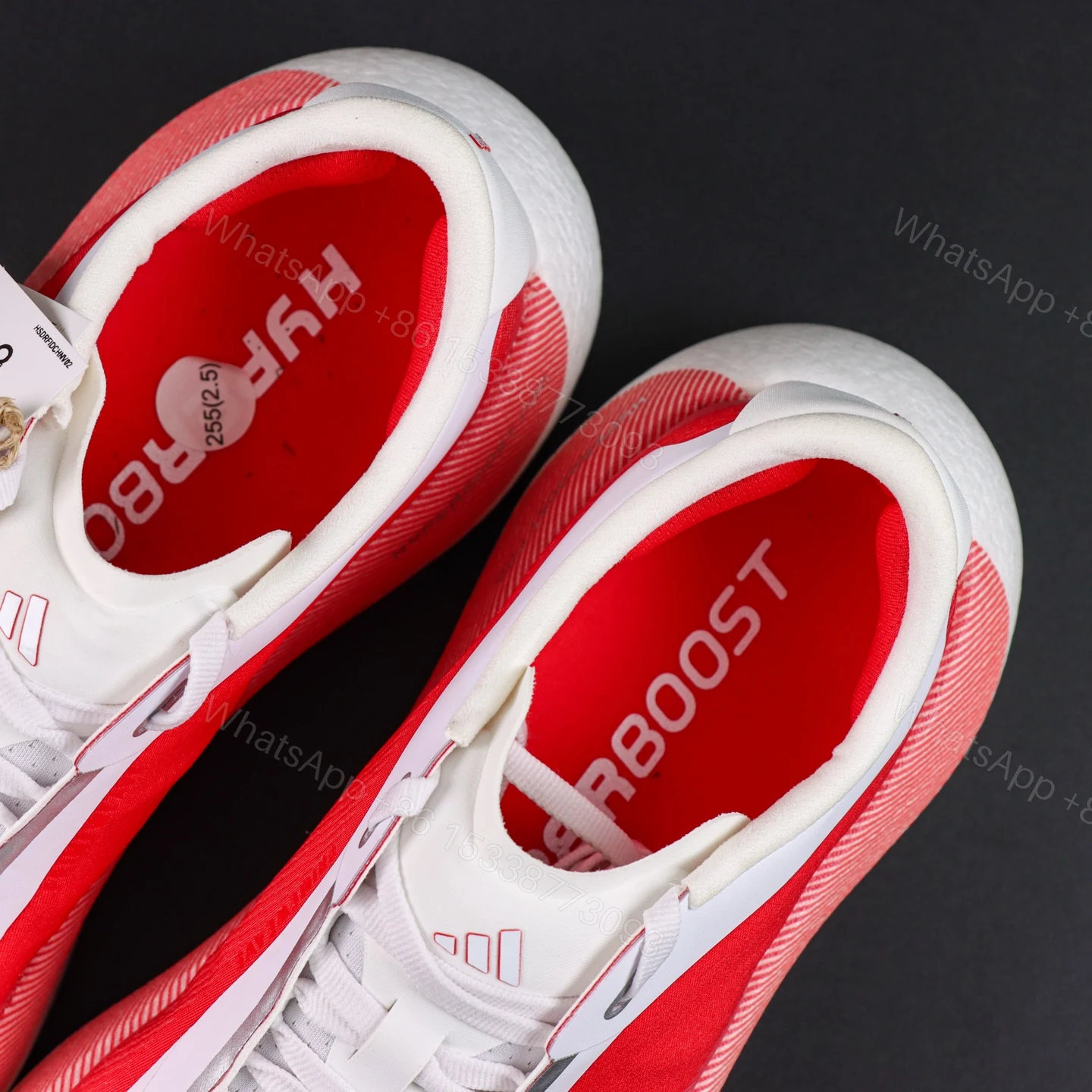 View 4 of Adidas Hyperboost Edge White Red