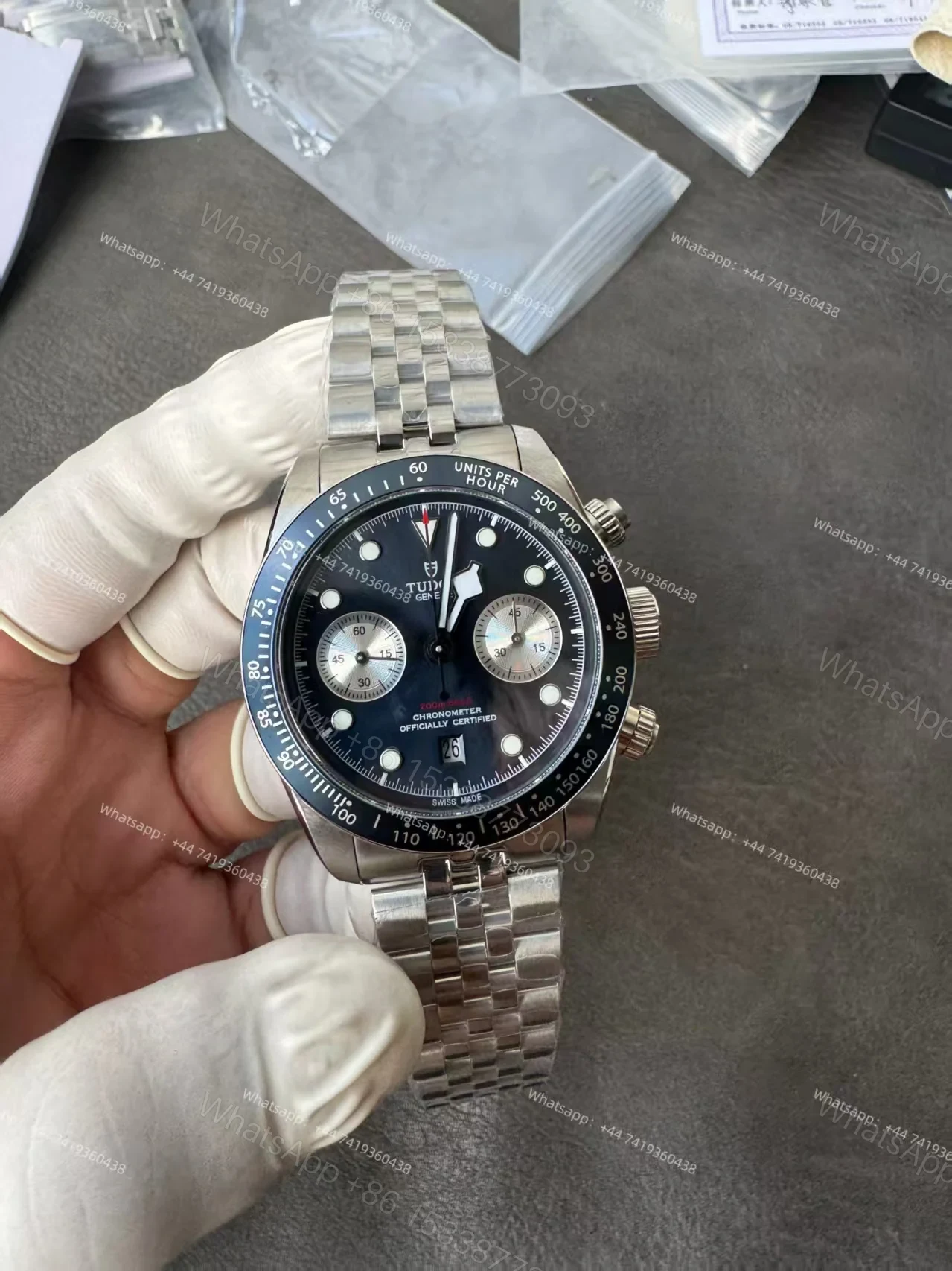 View 3 of Tudor Super Clone Black Bay Chronograph M79360B-0002 Blue dial