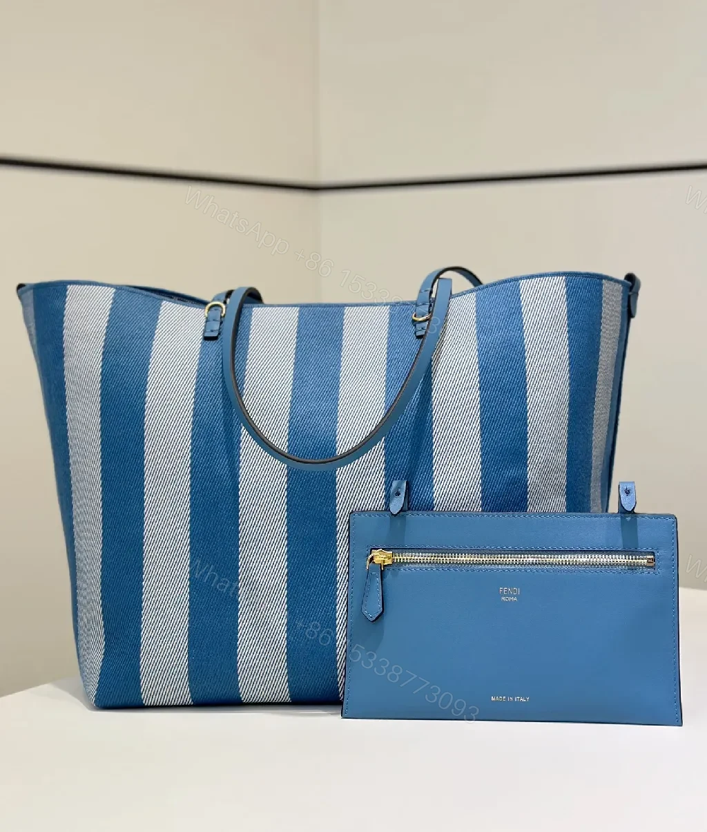 View 8 of Blue Monogram Tote: Structured Everyday Luxury