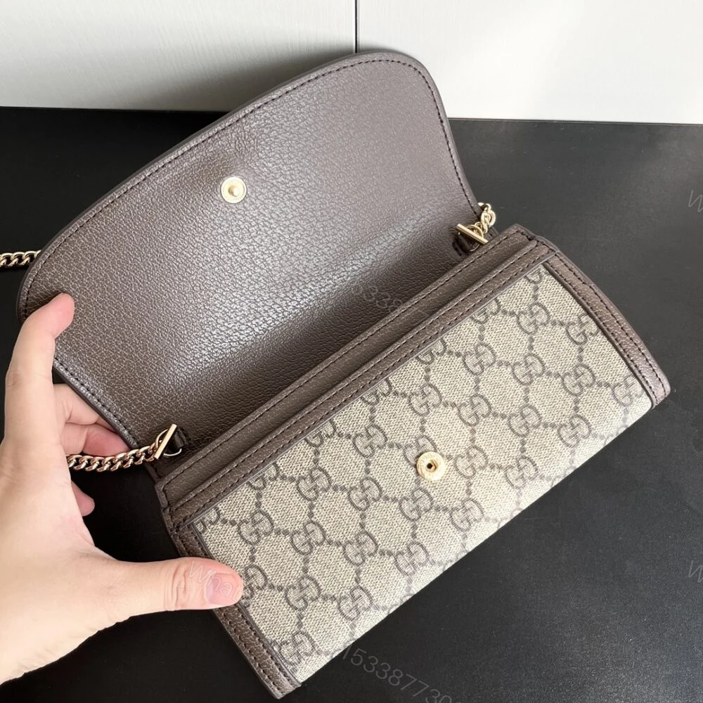 View 5 of Gucci Blondie Continental Chain Wallet Beige ‎‎21Cm 725215 K9GSG 8358