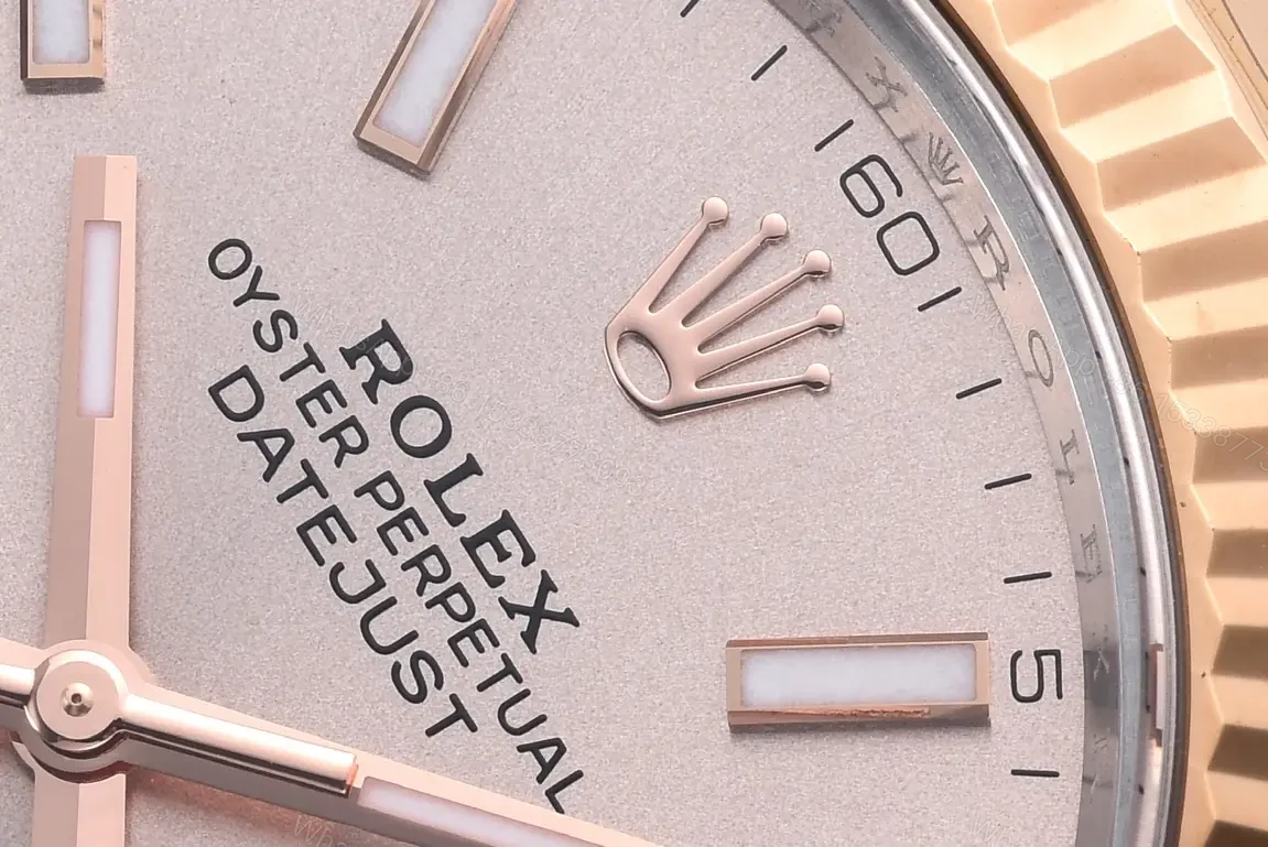 View 3 of Rolex Datejust 41 Rolesor Everose Fluted Oyster Sundust Pink Dial 126331-0009