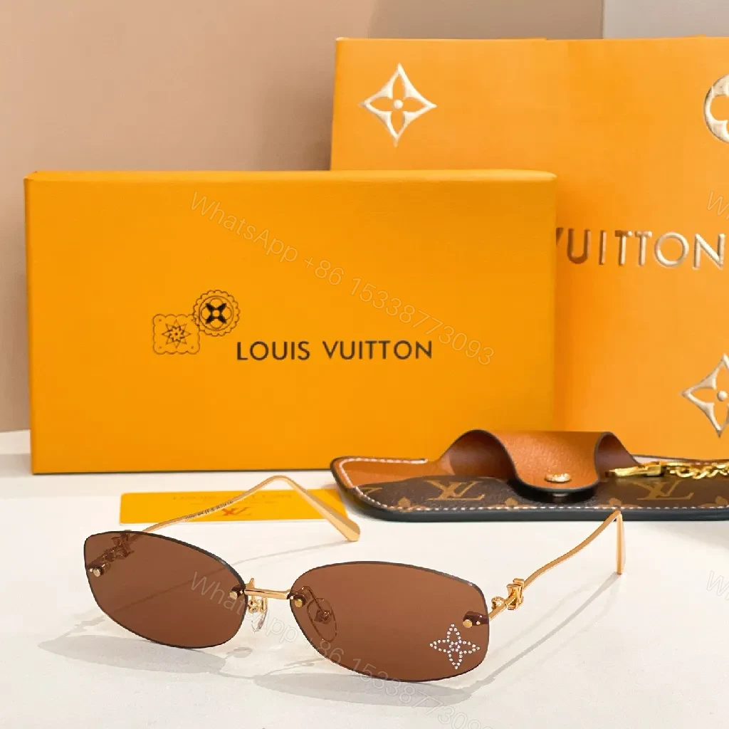 View 2 of Bold Modern Luxury Sunglasses with LV Detailing