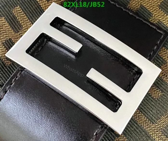 View 5 of Fendi Replica Classic Zucca Baguette FF Shoulder Bag in Brown