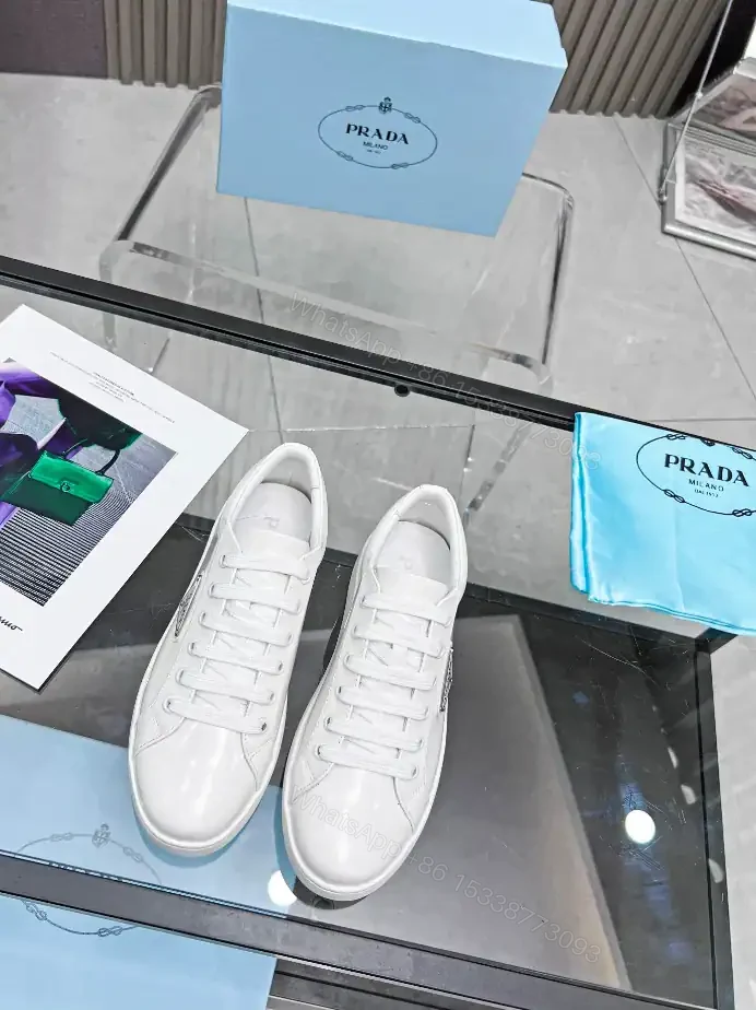 View 7 of PRADA BRUSHED LEATHER SNEAKERS – PRD045