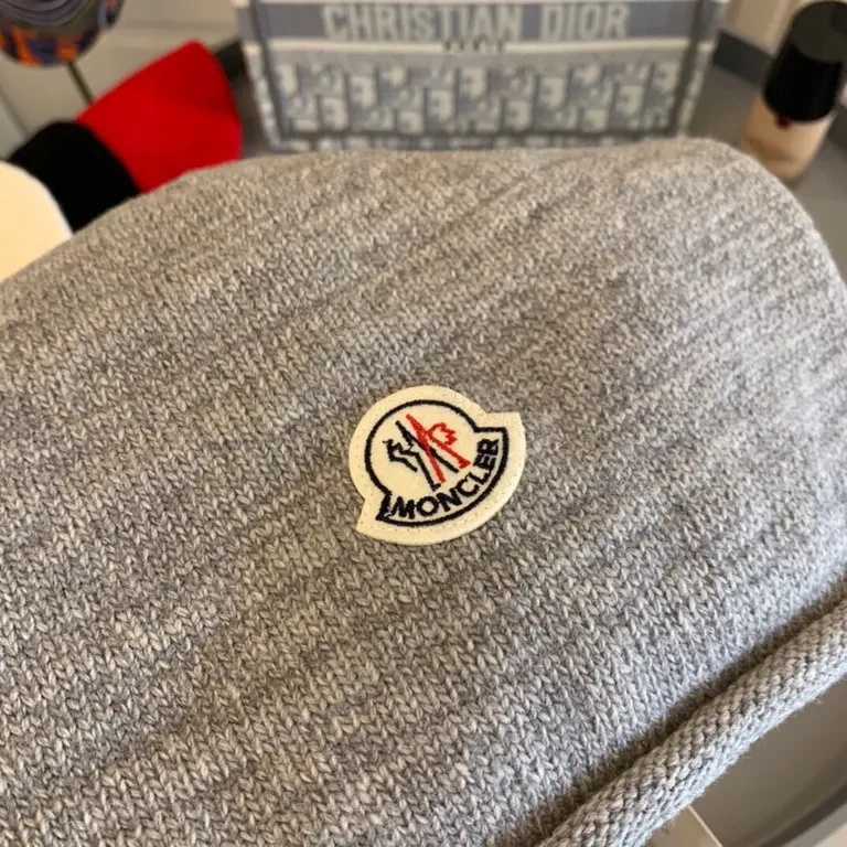 View 4 of Cozy Moncler Knit Beanie - Merino-Wool, Subtle Prestige